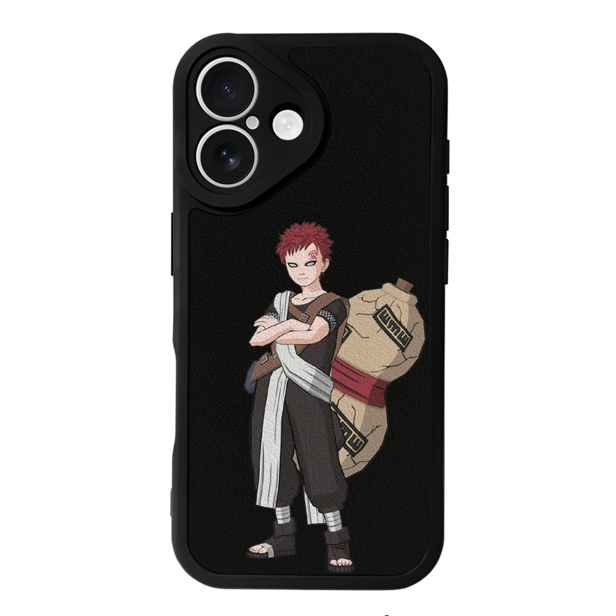 （画像用） NARUTO -ナルト- ガアラ Gaara 【iPhone 16シリーズ対応】シリコンスマホケース（レザー調） 材質：シリコン